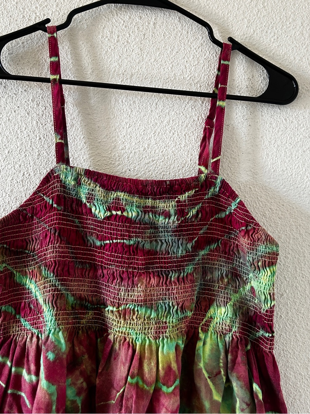 Universal Thread Linen Blend Tie Dye Boho Hippie smocked sundress Women’s Medium - Picture 3 of 10